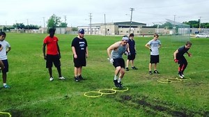 5.5K views · 16 reactions | Hoop Run drill, creates great balance awareness and Explosiveness. For FREE training visit finishfirstfootball.com/xplode or tag a player, or Coach that could benefit #HBT  | Finish First Football | Facebook