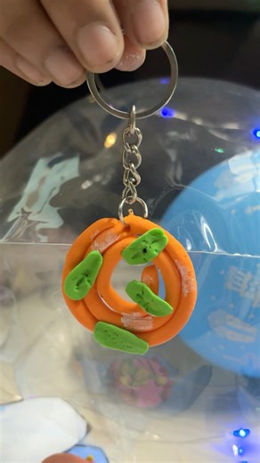 Cute Jalebi Clay Keychain 🍯 |DIY #Shorts