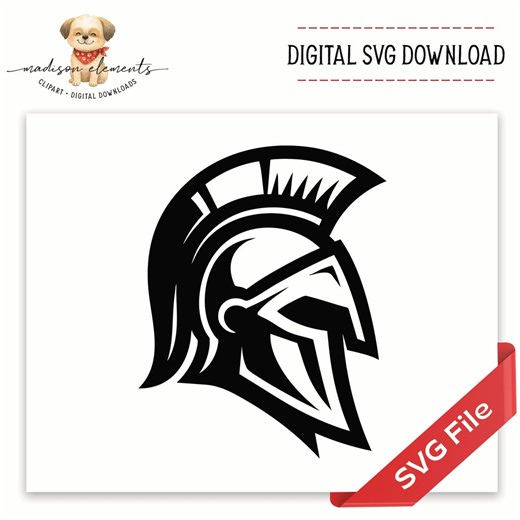 Spartan Helmet Mascot Digital SVG Download, Warrior Vector Silhouette, Greek Roman Soldier Logo Design, School Team Emblem Iron Man Clipart - Etsy