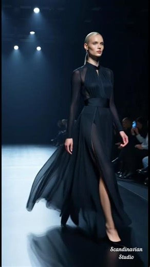 Elegant Scandinavian Couture | Black Minimalist Dress Lookbook