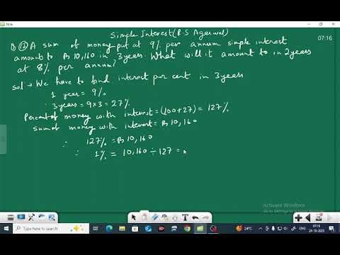 CLASS 7,SIMPLE INTEREST,R.S.AGARWAL,Q.NO-12