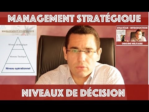 Management stratégique 3 : Niveaux de décision