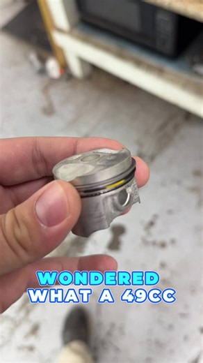 What’s a 49cc piston look like? #piston #honda #ruckus | pistons