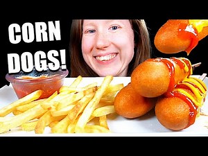 ASMR CORN DOGS MUKBANG EATING SOUNDS