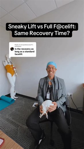 Dr. Benjamin Caughlin MD, FACS on Instagram: "Sneaky lift vs f@ace lift recovery time"