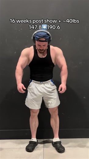 First time breaking 190 and now a fat chud. W #bodybuilding