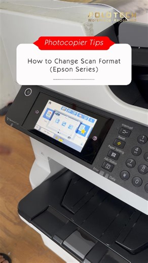 How to Change Scan Format using Epson Photocopier Machine #photocopier #epson #scan #changeformat #folotech | Folo Tech Sdn Bhd - Photocopier Machine