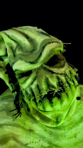 Caleb Hudson | Learn how to make your own Oogie Boogie Halloween mask for dirt cheap!! I used a dollar store mask and some burlap to bring Oogie Boogie... | Instagram