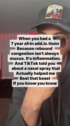 Rebound congestion isn't always mucus. It's inflammation. Afrin dependence and nasal spray addiction is a very real thing! The rebound condition that occurs after using nasal sprays for too long, can cause a vicious cycle. Nasomin uses iodine that helps with the rebound congestion and calms down inflammation. ##nasalsprayaddiction##afrin##afrinaddiction