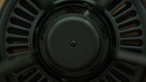 the mechanism in ceiling fan in a wooden house