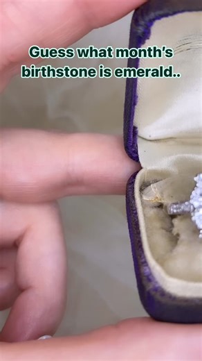 Can you figure it out? 🤔🤣 #emerald #birthstone #ring #engagementring #jewelry #emeraldring #gemstone #explorepage #reel | Estate Diamond Jewelry