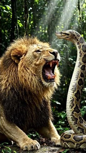 Lyon vs python#fighting#goviral #aishorts