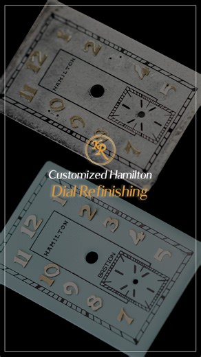 Kirk Rich Dial on Instagram: "Our whole team would like to welcome our new followers to our page! Here at Kirk Rich Dial, we specialize not only in dial restoration, but dial customization and manufacturing as well. If you didn’t already know, some brand-name manufacturers themselves reach out to us to refinish dials. We’ve even made official brand-name dials for movie props! ⌚ This refinishing features a customized Hamilton dial, with the owner's own company logo. Their wish was our command! 🪄