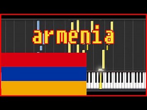 "Armenia" National anthem {easy piano tutorial}-(Synthesia) HD(Հայաստան ազգային օրհներգ)