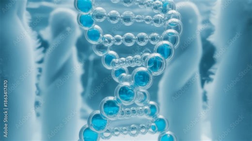 Dna Structure Renders With Chromosomes in Background 3d Render