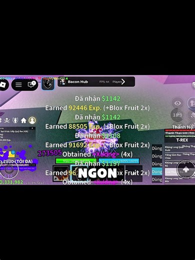 Script Bacon Hub Độc Nhất Vô Nhị Vừa Có Auto Farm Ngon, Vừa Auto Hop Sever🔥☠️ #bloxfruits #roblox