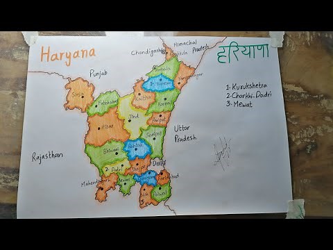 How to draw Haryana Map easy SAAD