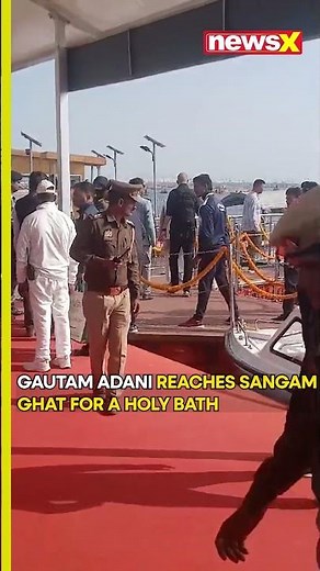 #mahakumbhmela2025 | Gautam Adani Reaches Sangam Ghat for a Sacred Bath Amid Spiritual Visit