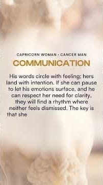 Capricorn woman & Cancer man: 82% Match