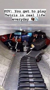 Have you ever wondered how your luggage travels in the belly of a plane? Here, a baggage handler shows us how he stacks the suitcases, so everything fits in. It reminds him a little of the computer game Tetris, where you pile colored blocks on top of each other, without a single gap! 🎥instagram.com/__djsugue 📍🇨🇦 | DW Travel