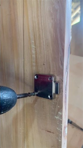 Easy Way to Install a Cabinet Lock (Beginner Friendly) #woodworking #carpenter #wood