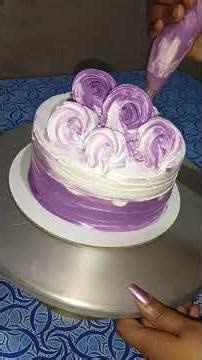 purple rosette cake 💜💜💜 purple rosette cake decorating