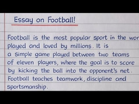 Essay on Football in English | 10 Lines on Football | Football Essay for Students & Kids