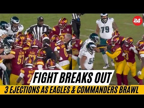 FIGHT BREAKS OUT! 3 Ejections as Eagles & Commanders Brawl in Wild Week 16 Finish | NFL Highlights