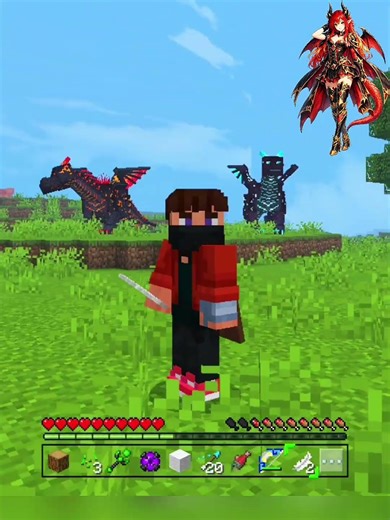 Minecraft but The Dragon Queen is controlling me #m #minecraft #shorts