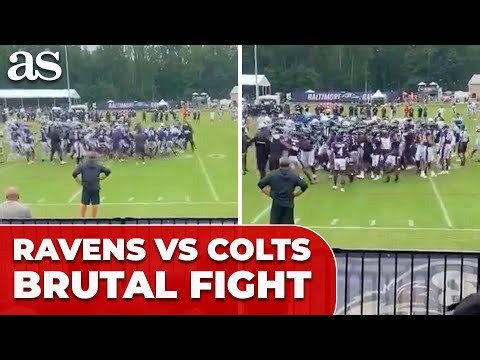BRUTAL FIGHT BREAKS OUT: RAVENS and COLTS throw fists in practice MELTDOWN