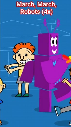 Robots Marching Down The Street #animation