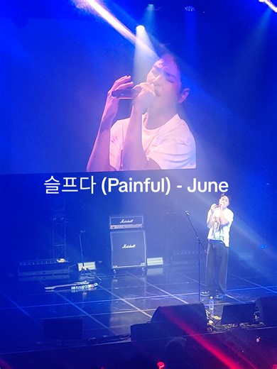슬프다 (Painful) by iKON June Finally got to hear this live and his vocal is so good. A slow song that i can actually enjoy n vibe to. June was the guest for Jinhwan's encore concert in Seoul for both sessions. #jay207seoul #ikon #ikonjay