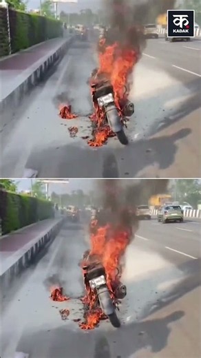 Lucknow: Bike Suddenly Bursts Into Flames | #shorts