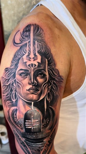 You’re going to be shocked when you see the final look… just wait for it. A Shiva with shivling Tattoo with a Trishul — the perfect blend of power, balance, and spirituality. Every element in this design has meaning… and when the final result comes together, it hits on a different level. Clean flow, bold placement, and next‑level detailing — this isn’t just a tattoo, it’s a statement. We lost a 450K family… but not our passion. This is our #Comeback journey. Mission: Build our 450K family again 