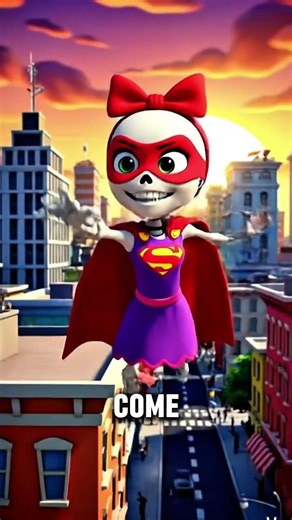 Skeleton Girl Becomes a Superhero