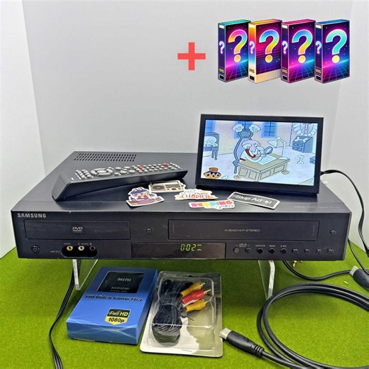 Samsung DVD/VCR Combo Vhs to Dvd Recorder DVD-VR9800 Remote   4 Movies - Etsy