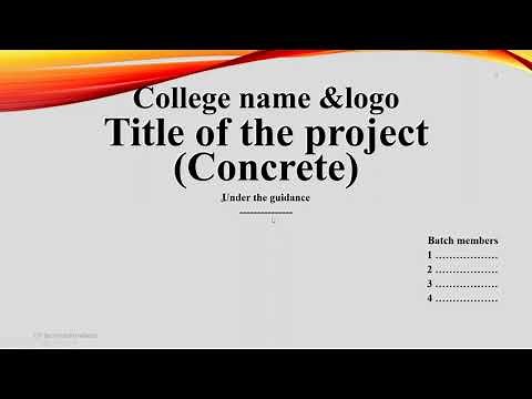 How to prepare the power point presentation for viva - voce???