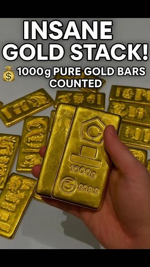 Unbelievable Gold Stack! 💰 1000g Bars Weighed & Counted 🔥 #GoldRush
