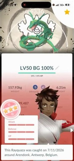 💯100 IV BACKGROUND RAYQUAZA CAUGHT IN POKEMON GO!!!💯 #shorts #pokemon
