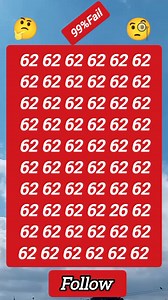 655K views · 5.5K reactions | Different Number 62 類樂 #different #number #maths #difference #oddoneout #puzzle #eyetest #reels #challenges #brainteaser #reelchallenge | Fact Wala | Facebook