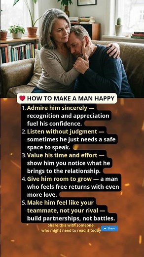 HOW TO MAKE A MAN HAPPY