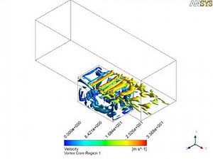 Q値の等値面および流速分布