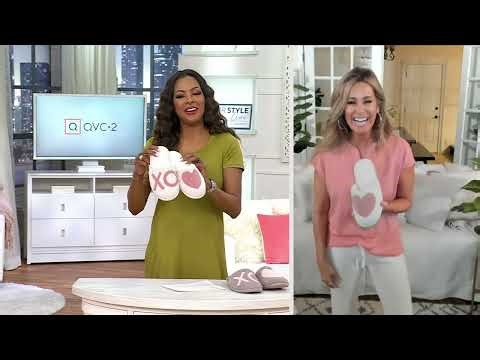 Barefoot Dreams CozyChic Love Slippers on QVC