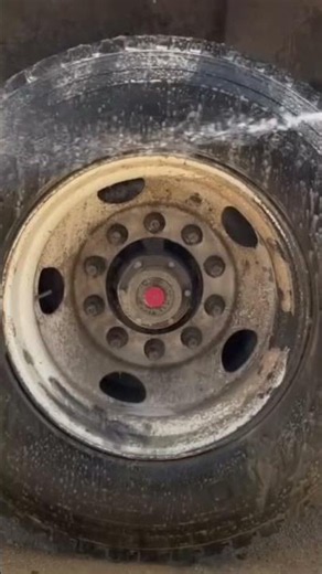 A very satisfying truck wheel cleaning using a degreaser and a pressure washer ASMR