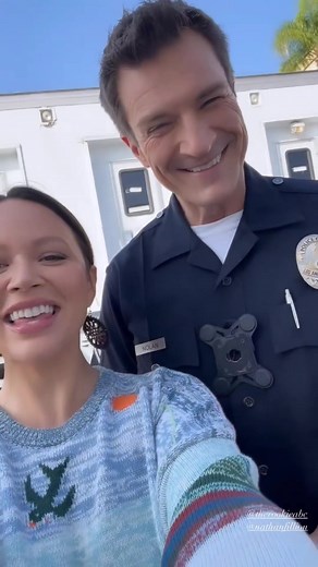 Behind the Scenes with Melissa O'Neil and Nathan Fillion on The Rookie Set