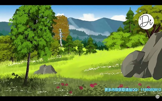 二维动画-cartoon animator4-动画场景制作，作动画原来如此简单-学习动画必备软件-快速出片神器-山林场景