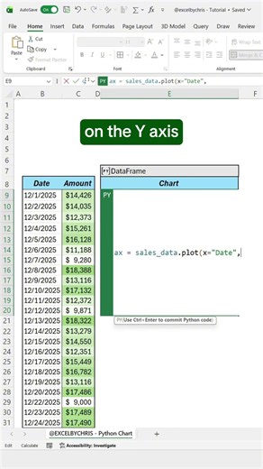 How to create a line chart in Excel using Python! #excel #python #spreadsheet