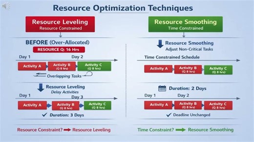 Resource Optimization in Project Management | Leveling Smoothing Explained | Pankaj Sharma