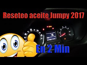 How to reset the oil service on the Citroen Jumpy van?