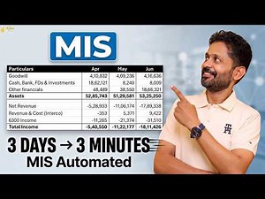 I automated MIS with just 3 Excel formulas! MIS done in 3 minutes instead of 3 days!